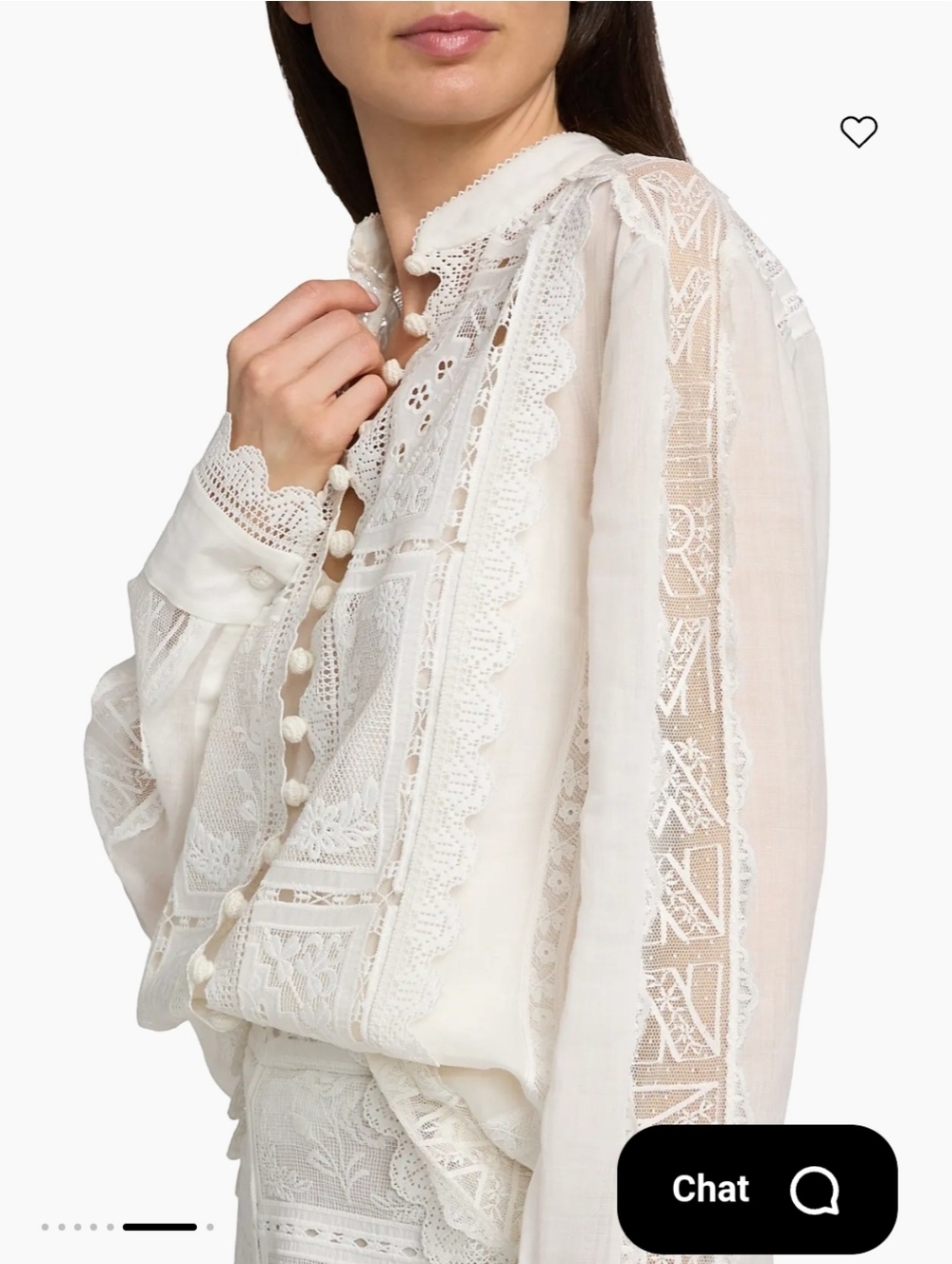 Zimmermann White Lace Blouse